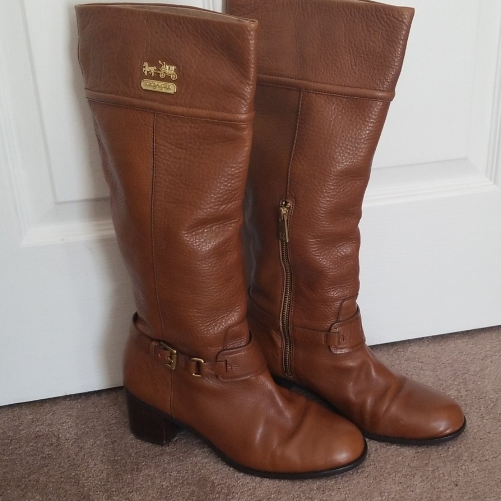 Coach boots leather